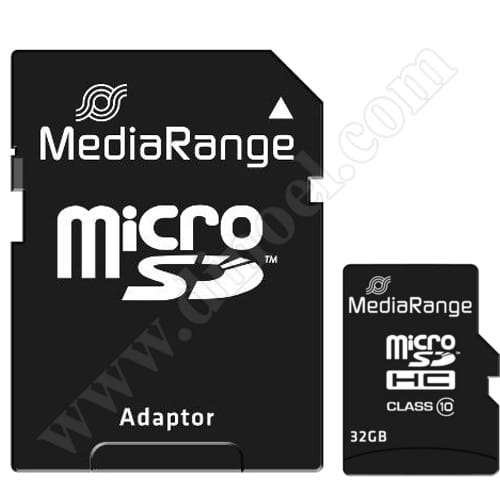 MediaRange, microSD, 32GB, Class 10, V10, карта памет, +SD адаптер