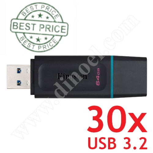 Kingston, DataTraveler, DTX, Exodia, 64GB, USB 3.2, Flash Drive, Black + Teal, 30бр.