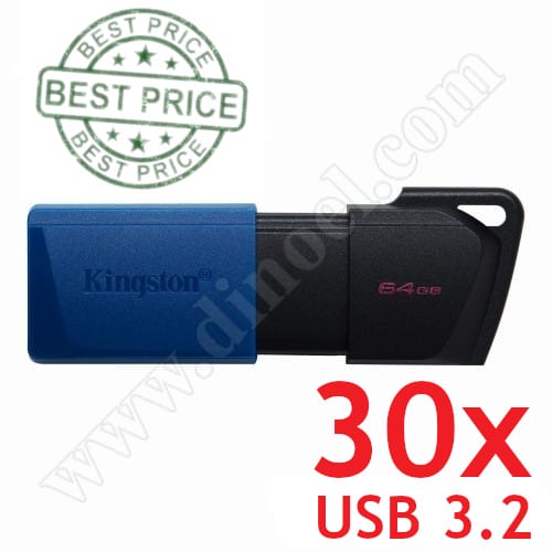 Kingston, DataTraveler, DTX, Exodia M, 64GB, USB 3.2, Flash Drive, Black + Blue, 30бр.