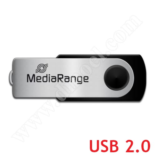 MediaRange, 16GB, MR910, USB 2.0, Flash Drive, Black-Silver MediaRange, 16GB, MR910, USB 2.0, Flash Drive, Black-Silver