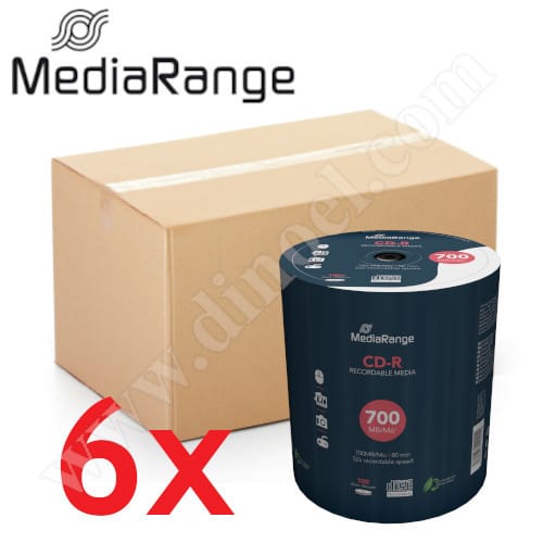 CD-R MediaRange, 700MB, 52X, целофан 100бр.x6 CD-R MediaRange, 700MB, 52X, целофан 100бр.x6